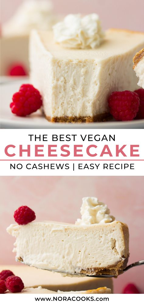 Best Vegan Cheesecake, Deserturi Raw Vegan, Smoothies Vegan, Cheesecake Vegan, Vegan Cheesecake Recipe, Vegan Baking Recipes, Postre Keto, Oreo Brownies, Vegan Cheesecake