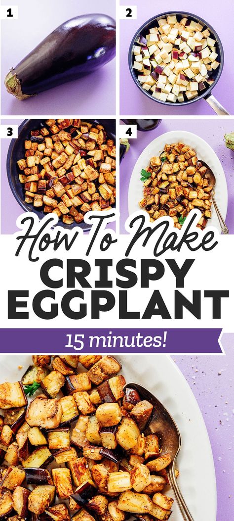 Fingerling Eggplant Recipes, Eggplant Side Dishes, Vegan Eggplant Recipes, Ways To Cook Eggplant, Eggplant Recipes Healthy, Sauteed Eggplant, Insulin Resistant, Crispy Eggplant, Eggplant Recipes Easy