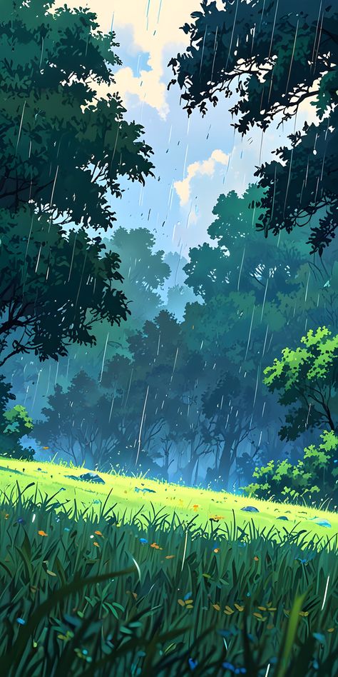 Wallpaper Mobile, Mobile Wallpaper, Aesthetic Wallpaper, Rainy Day, Anime