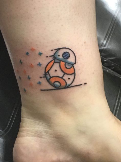 Bb8 tattoo Star Wars Bb8 Tattoo, Hellboy Tattoo, Star Wars Jewelry, Star Wars Bb8, Cute Tiny Tattoos, Star Wars Tattoo, Dream Tattoos, Star Tattoos, Little Tattoos