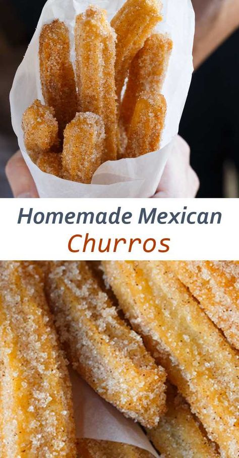 Adult Popsicles, Mexican Churros, Churro Recipe, Easy Churros, Easy Churros Recipe, Peanut Butter Rice Krispie Treats, Mexican Sweets, Homemade Churros, Authentic Mexican Recipes