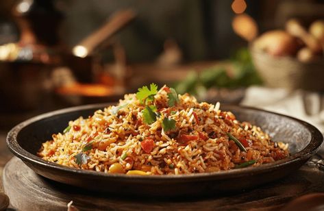 Aromatic Indonesian Rice Delight - Short Grain Food Truck Indonesian Rice, Golden Rice, Spiced Rice, Garlic Salmon, Rice Dish, Rice Salad, Grain Foods, Canned Chicken, Rice Dishes