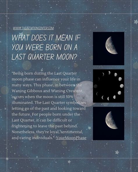 Last Quarter Moon, Describe Your Personality, Quarter Moon, Birth Chart, Describe Yourself, Astrology Zodiac, Moon Phases, Astrology, Moon