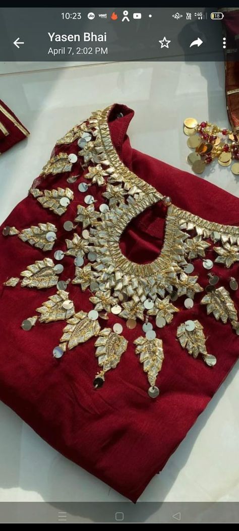 Gota Work Kurti, Collar Kurti Design, Collar Kurti, Designers Dresses, Haldi Dress, Embroidery Dresses, Gotta Work, Bridal Dresses Pakistan, Gota Work