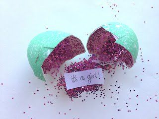 Pin for Later: 13 Pinterest-Worthy Gender Reveal Ideas Glitter Egg Revealing close to Easter? These sparkly eggs from A Homemaker's Journey are a festive way to share the news. Source: A Homemaker's Journey Dinosaur Gender Reveal, Glitter Gender Reveal, Reveal Party Ideas, Gender Reveal Party Ideas, Gender Announcements, Gender Reveal Ideas, Baby Gender Reveal, Wishes For Baby, Reveal Ideas