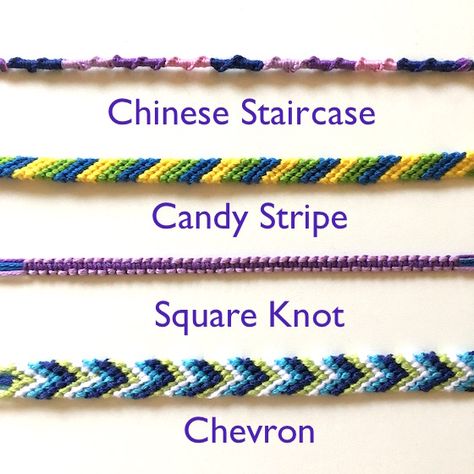 Friendship Bracelet Patterns Square Knot, Cotton Floss Bracelets, Different Friendship Bracelets, How To Do A Friendship Bracelet, Bracelet Made Of Thread, Bracelet Making For Beginners, Square Knot Bracelet Pattern, Making A Friendship Bracelet, Square Not Bracelets