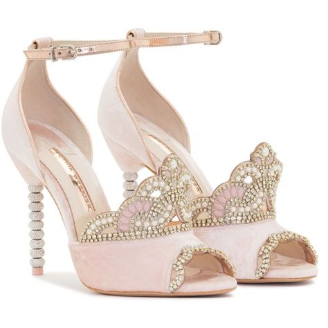 Royalty Sandal ($870) ❤ liked on Polyvore featuring shoes, sandals, embellished shoes, decorating shoes, embellished sandals, velvet shoes and pink sandals Dusty Pink Shoes, Shoes For Wedding Guest, Pink Velvet Shoes, Pink Wedding Shoes, Velvet Sandals, Trending Womens Shoes, Jeweled Shoes, Embellished Shoes, Velvet Shoes