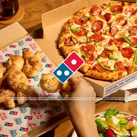 enter now! Loaded Tots, Domino’s Pizza, Pizza Gifts, Domino's Pizza, Dominos Pizza, Purina Pro Plan, Cheesy Bread, Money Saving Meals, Alfredo Sauce