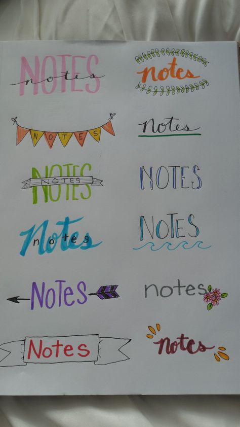 Ways to write "notes". Aesthetic Way To Write Titles, Creative Ways Of Writing Headings, Different Ways To Write Titles, Cute Way To Write Notes, Writing Subjects Ideas, Aesthetic Writing Font Notes, Aesthetic Ways To Write Notes, Cute Ways To Underline Titles, Ways To Take Notes Creative