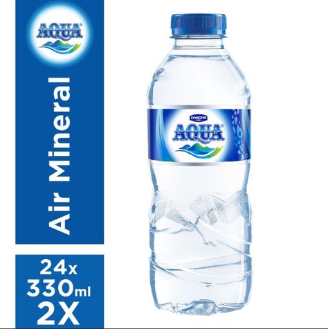 Aqua Minuman, Botol Aqua, All About Water, Water Bottle Design, Bottle Design, Batik, Water Bottle, Pet, Drinks