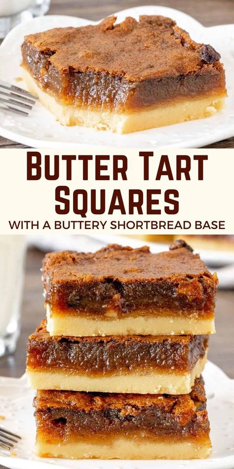 Cookies And Squares, Fudge Squares Recipe, Best Butter Tart Squares, Cookie Squares Bar Recipes, Butter Tarts Squares Recipe, Butter Squares Bar Recipes, Canadian Cookie Recipes, Butter Tart Bars Squares, Tart Cookies Recipes