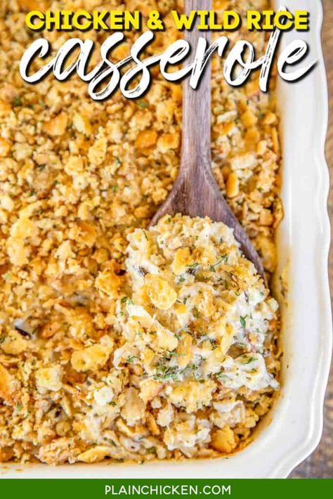 Stuffing And Rice Casserole, Chicken Wild Rice Stuffing Casserole, Chicken Casserole With Wild Rice, Chicken Stuffing Rice Casserole, Chicken Rice And Stuffing Casserole, Make Ahead Chicken And Rice Casserole, Wild Rice Recipes Casseroles, Chicken And Wild Rice Casserole Recipes, Chicken Wild Rice Hotdish