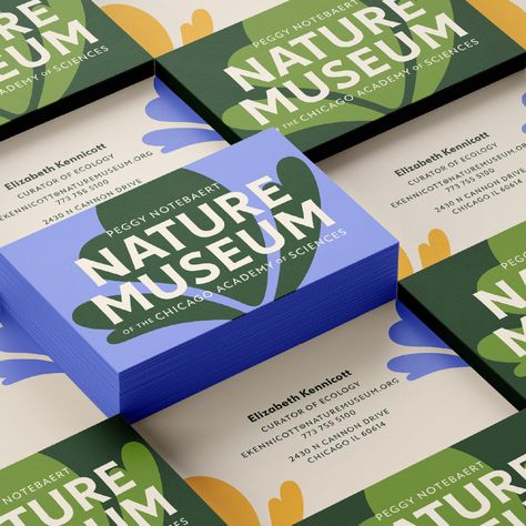 Brand New: New Logo and Identity for Peggy Notebaert Nature Museum by Span Card Branding Design, Organic Branding, Graphic Designer Studio, Eco Brand, Identity Design Inspiration, Nature Museum, Designer Studio, Business Card Branding, Natural Branding