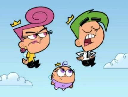 Cosmo, Wanda, and Poof Cosmo And Wanda Nail Art, Cosmo Wanda And Poof Costume, Cosmo E Wanda, Wanda Costume, Cosmo Und Wanda, Fairy Oddparents, Cosmo Wanda, Spongebob Background, Cartoons Images