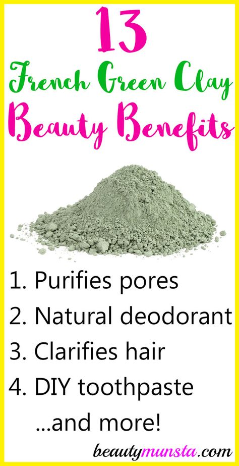 Find out 13 amazing Beauty Benefits of French Green Clay in this post! French green clay is an amazing powdery green substance that offers a lot for beauty! It is a type of clay that was once mined abundantly in a place in France called Montmorillon. Now the clay is extracted from other places in … French Green Clay Uses, Diy Aesthetics, Clay Hair Mask, Diy Toiletries, Diy Toothpaste, Natural Beauty Hacks, Green Clay Mask, Diy Face Cream, Mouth Care