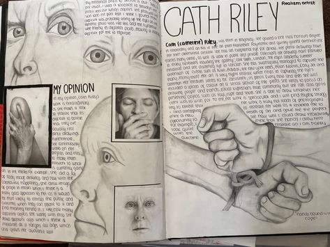 Cath Riley, Artist Study, Realism Artists, A Level Art Sketchbook, Black And White Picture Wall, Peace Art, Sketchbook Ideas, Gcse Art, A Level Art