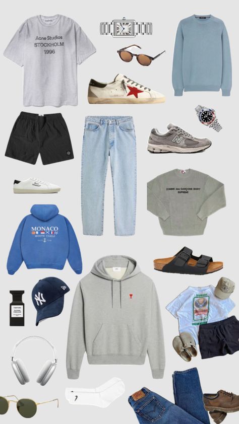 Tomboy Capsule Wardrobe, Rich Boy Outfits, Casual Athletic Outfits, Granola Boy, Surfer Boy Style, Boys Fall Outfits, Guy Fits, Outfit Layout, Mens Casual Dress Outfits