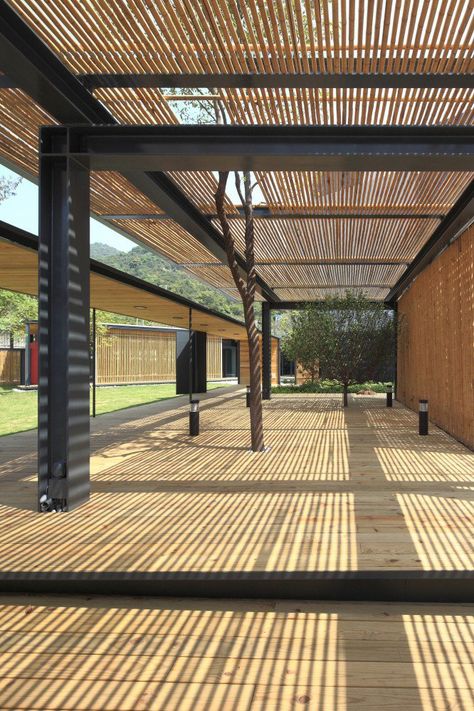 Canopy Architecture, University Architecture, Joinery Design, Bamboo Architecture, Modern Pergola, Wooden Pergola, Architectural Services, Canopy Design, Green Architecture