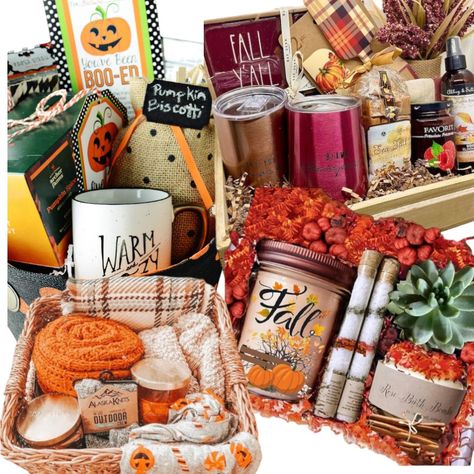 Holiday Themed Halloween Fall Gift Boxes Photos Are Only Box Ideas They Will Not Be The Same Items But Will Do Close If You Tell Me Box Style You Like Best. I Will Do What I Can. Will Be Quality Items Will Not Be Packed Full Of Cheap Brands. Can Ask For Types Of Items And Colors But No Promises That You Will Get Items Asked For! Will Do My Best!! Fall Birthday Gift Ideas, Fall Themed Gift Baskets, Basket Gift Ideas For Women, Adult Boo Basket, Fall Gift Basket Ideas, Soda Cakes, Fall Basket Ideas, Kitchen Gift Baskets, Cake Gift Basket