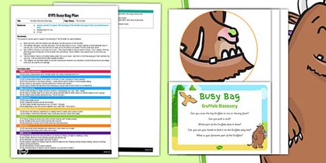 Sensory Activity To Support The Teaching On The Gruffalo EYFS Gruffalo Eyfs, Sensory Activity, The Gruffalo, Primary Resources, Busy Bags, Interactive Activities, Sensory Activities, Early Years, Teaching Ideas