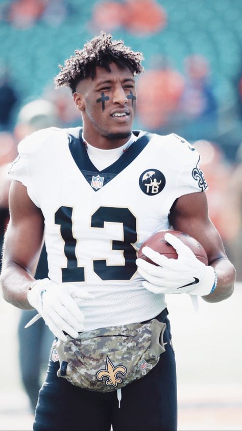 Michael Thomas Saints, Michael Thomas Wallpaper, Black Football Players, Football Guys, Nfl Art, 16 Wallpaper, Football Drip, Atlanta Falcons Football, Nfl Football Art