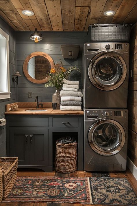 Wohne Im Tiny House, Basement Laundry Room, Dream Laundry Room, Basement Laundry, Large Laundry Rooms, Laundry Room Renovation, Interior Design Per La Casa, Laundry Room Inspiration, Laundry Room Remodel