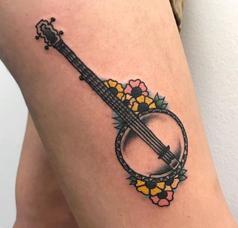 Banjo Tattoo, Cool Tattoo Drawings, Sleeves Ideas, Under My Skin, First Tattoo, Banjo, Tattoos And Piercings, Tattoo Drawings, Infinity Tattoo