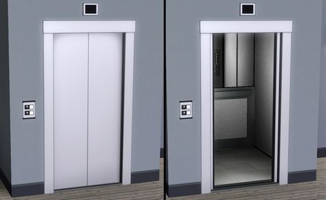 Mod The Sims - *TESTING* Modern Elevators - Updated to 1.48 Sims 4 Kitchen, Sims 3 Mods, Sims Baby, Sims 4 Bedroom, The Sims 4 Packs, Sims 4 Game Mods, Tumblr Sims 4, Play Sims, Casas The Sims 4