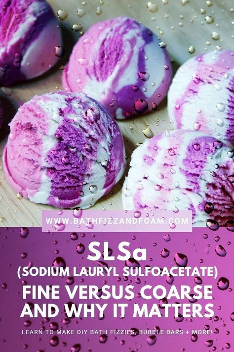 SLSa is what gives our bath fizzies, bubble bars and bubble scoops foaming action! Learn to pick the right granule size when it comes to SLSa! Fine vs. Coarse and why it matters... This subject comes up often in our FB group, so I figured I’d explain the difference a bit and what I use in my formulas. Click on to the blog! Happy Bath Bomb and Bubble Bar Making! Bath Bomb Recipe Easy, Bubble Bar Recipe, Bath Truffles, Solid Bubble Bath, Bubble Bath Bomb, Bubble Bar, Bath Fizz, Bubbly Bar, Essential Oils For Kids