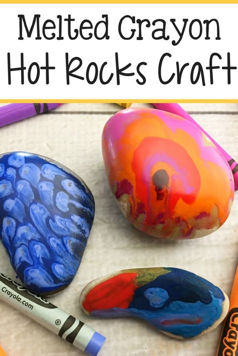 Crayon Rocks Melted, Hot Rocks And Crayons, Crayon Crafts For Kids, Crafts With Crayons, Old Crayon Crafts, Painting Projects For Kids, Rock Crafts For Kids, Crayon Projects, Crayon Rocks