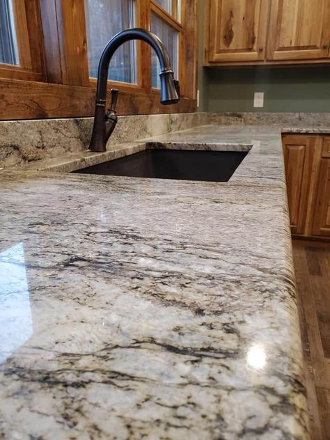 Azul Celeste Granite Kitchen Countertops Granite Stone Countertops, Cost Of Granite Countertops, Installing Granite Countertops, Granite Installation, Granite Kitchen Countertops, Natural Stone Countertops, Diy Handyman, New Countertops, Countertop Surfaces