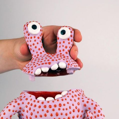 Monster Ceramics, Monster Pottery, Ahh Real Monsters, Clay Monster, Ceramic Monsters, Ceramic Containers, Clay Monsters, Pottery Projects, Nom Nom Nom