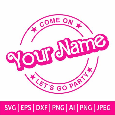 Barbie Svg, Barbie Party Decorations, Barbie Theme Party, Party Logo, Barbie Birthday Party, Barbie Theme, Barbie Birthday, Barbie Party, Barbie Diy