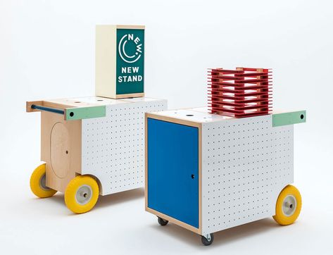 Portable Booth Design, Mobile Furniture, Portable Furniture, Kiosk Design, Display Furniture, Diy Bar, Modular Furniture, Design Research, Structure Design