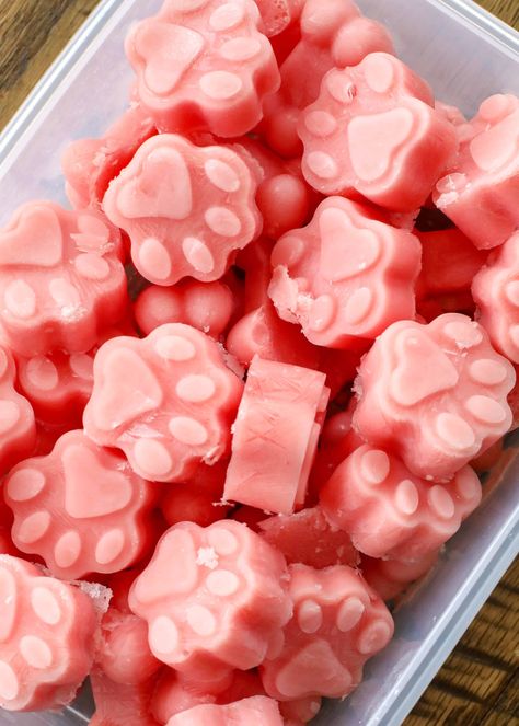 Watermelon Dog Treats, Dog Popsicles, Dog Ice Cream Recipe, Watermelon Dog, Watermelon Popsicles, Pet Treats Recipes, Easy Dog Treat Recipes, Frozen Dog Treats, Dog Ice Cream