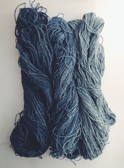 rdtextiles:  hand dyed indigo from my recent fermentation vat.  silk noil skeins with a soft gradient Silk Noil, Blue Inspiration, Mood Indigo, Indigo Shibori, Indigo Dye, Feeling Blue, Color Textures, Something Blue, Indigo Blue