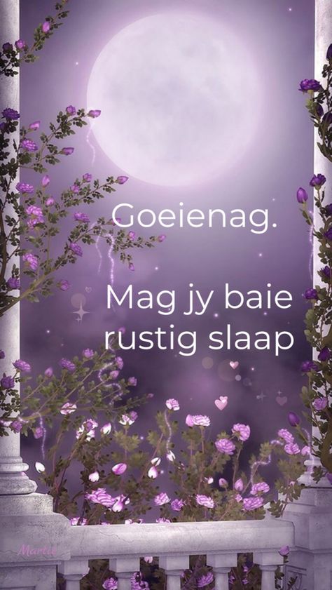 Oulike Goeie Nag Wense, Lekker Slapies, Cute Good Night Quotes, Special Friend Quotes, Feather Nails, Lekker Slaap, Goodnight Quotes, Night Blessings, Night Greetings