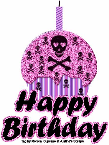 happy birthday glitter graphics pink skull cupcake. Happy Birthday Skulls, Happy Birthday Glitter, Skull Cupcakes, Christmas Cards Photography, Happy Birthday Tag, Birthday Glitter, Birthday Wishes For Daughter, Birthday Wallpaper, Happy Birthday Daughter