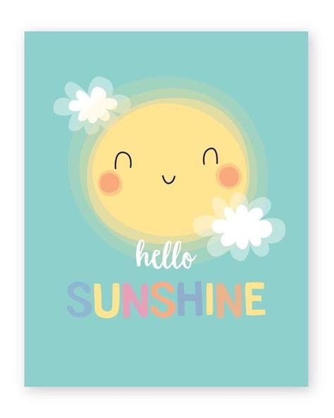 Wall Art Kids Room, Rainbow Wall Art, Wall Art Kids, Rainbow Wall, Hello Sunshine, Inspirational Prints, Art Kids, Kids Room Decor, Good Morning Greetings