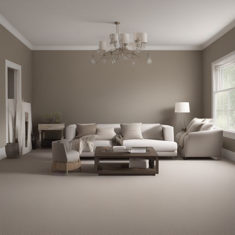 Greige Carpet, Living Room Paint Colors, Neutral Backdrop, High Ceiling Living Room, Room Paint Colors, Room Color, Grey Carpet, Paint Colors For Living Room, Beige Walls