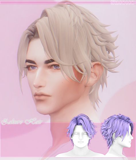 simomo-cc: ~*Zakuro Hair*~ 200 Swatches For Male... - Emily CC Finds Simomo Cc, Sims 4 Male Makeup Cc, Sims 4 Male Hair Cc Maxis Match, Maxis Match Sims 4 Cc Hair Male, Sims 4 Hair Male Cc, Sims Male Hair Cc, Sims4 Cc Hair Male, S4cc Male, Sims4 Male Hair