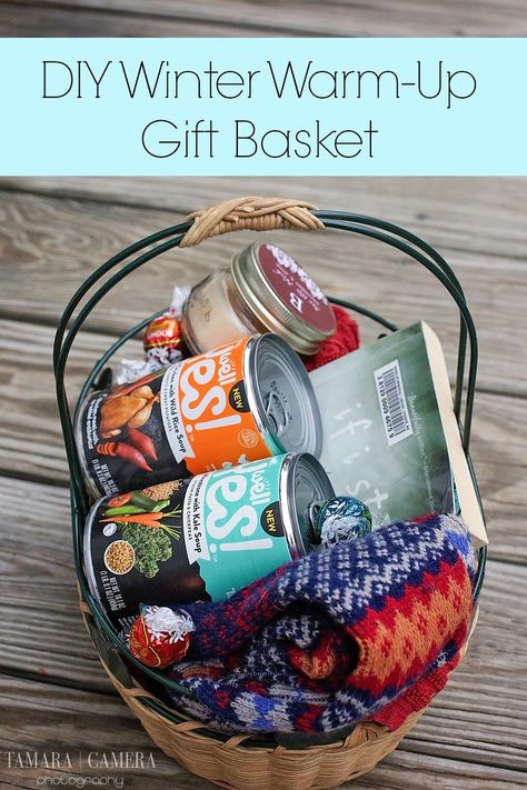 Do you like to make gift baskets? Make Campbell's Well Yes!™ Soup the star of this warm and cozy gift basket to make someone's day. #DIY #WellYesMoment #ad @walmart Soup Gift Basket Ideas, Winter Gift Basket Ideas, Soup Gift Basket, Cozy Gift Basket Ideas, Make Gift Baskets, Cozy Gift Basket, Fall Food Gifts, Get Well Soon Basket, Winter Gift Basket