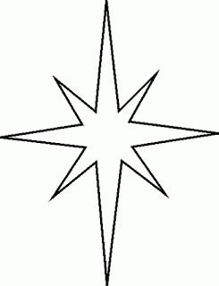 NATIVITY STAR PATTERN Embroidery Patterns Free Printables, Star Template Printable, Shape Stencils, Stars Stencil, Star Printable, Printable Christmas Ornaments, Christmas Shapes, Stencil Christmas, Shapes Printable