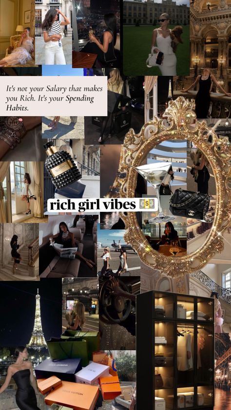 Rich girl vibes #vintage #wealthy #vibes Rich Girl Vibes, Collage Of Pictures, Rich Girl Era, Feed Goals, Wealthy Lifestyle, Dream Motivation, Wealthy Women, Dream Vision Board, Rich Girl Aesthetic