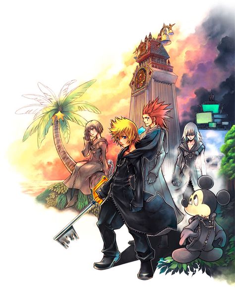 Kingdom Hearts 358/2 Days - Main Illustration Kingdom Hearts Roxas, Roxas Kingdom Hearts, Kingdom Hearts Wallpaper, Kingdom Hearts Games, Tetsuya Nomura, Kingdom Hearts Characters, Kingdom Hearts Ii, Heart Artwork, Disney Kingdom Hearts