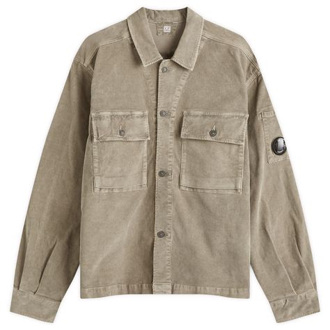 C.P. Company Corduroy Utility Overshirt Walnut | END. Wool Shirt, C P Company, Men Shirt, Comfort Style, Men's Style, Chest Pocket, Shirt Jacket, Access Denied, Layering