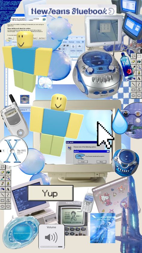 #noob #roblox #robloxcore #aesthetic #cyber #computer #vintage #aestheticmoodboard #vibes #wallpaper #art #kpop #y2k #y2kaesthetic #y2kfuturism Blue Y2k Wallpaper Aesthetic, Robloxcore Aesthetic, Y2k Computer Aesthetic, Y2k Computer Wallpaper, Cybery2k Wallpaper, Computer Y2k, Y2k Institute, Y2k Wallpaper Aesthetic, Internet Core