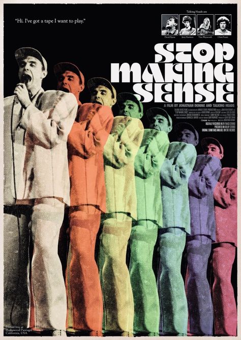 Talking Heads Poster, Recital Poster, Stop Making Sense, New Wave Music, Frame Home Decor, Dorm Posters, Talking Heads, Music Posters, Rock Posters