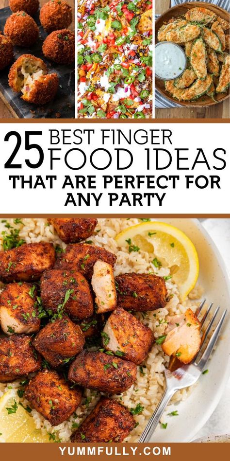 25 Best Finger Food Ideas That Are Perfect for Any Party - Yummy and fully Easy Hot Finger Food, Hand Held Party Food, Dinner Finger Food Ideas, Best Party Foods, Appetizer Desserts, Finger Food Ideas, Charcuterie Appetizers, Weekend Cooking, Party Poppers