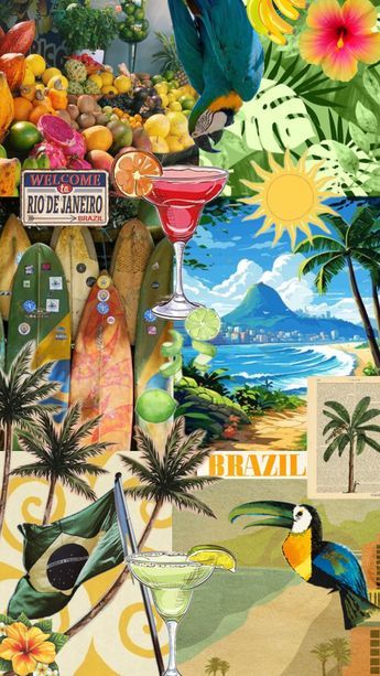 Check out aliazaza's Shuffles Brazil summer Rio Carnival Aesthetic, Wallpaper Carnaval, Tropical Vacation Places, Rio Poster, Brazil Party, Summer Shuffles, Brazil Summer, Rio Party, America Theme